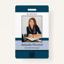 Professionell Blue Anpassningsbar Employee Photo I