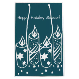 Professionell Blue Candles Lycklig Julhelg