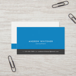 Professionell Blue Minimalistic Visitkort