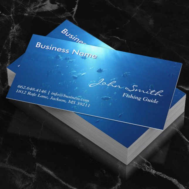 Professionell Blue Ocean Fishing Guide Visitkort (Skapare uppladdad)
