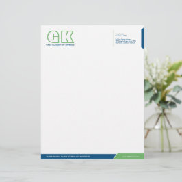 Professionell Blue och Grönt Brevhuvud