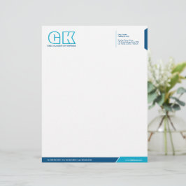 Professionell Blue och Teal Brevhuvud