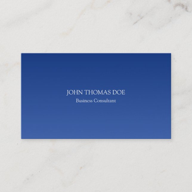 Professionell Blue Simple Gradient Hombre, effekt Visitkort (Framsida)