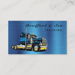 Professionell Blue Transport Trucking Haul Company Visitkort