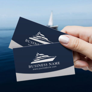 Professionell Boat Hyres Sales Maintenance Navy Visitkort
