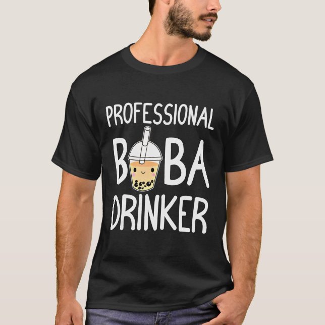 Professionell Boba Drinker Boba Tea Älskare Funny  T Shirt (Framsida)