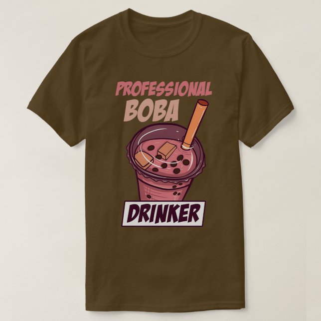 Professionell Boba Drinker Funny Bubble Tea 1 T Shirt (Design framsida)