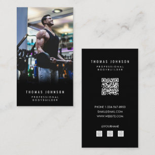 Professionell BodyBuilder Social Media Influencer Visitkort