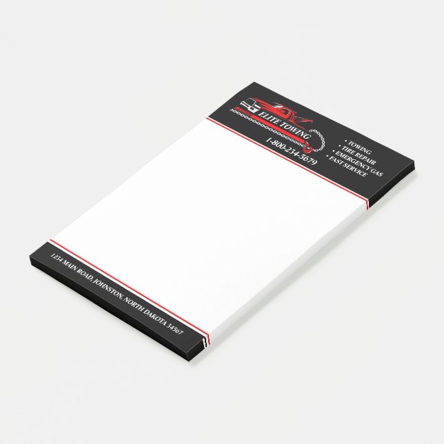 Professionell bogserbilarservice post-it block (Vinklad)