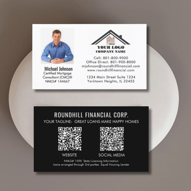 Professionell bolån foto logotyp QR-kod  Visitkort (Skapare uppladdad)