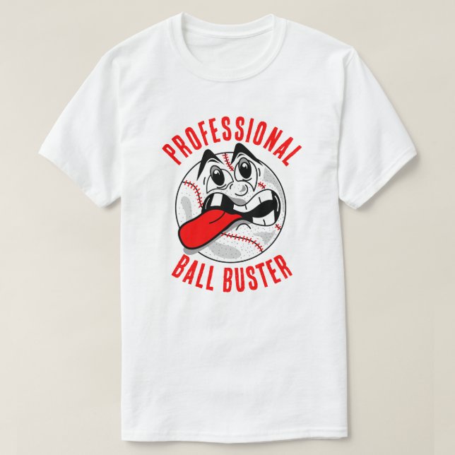 Professionell Boll Buster White T-Shirt (Design framsida)