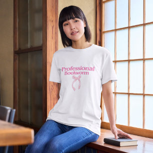 Professionell Bookmask söt rosa-busktröja T Shirt