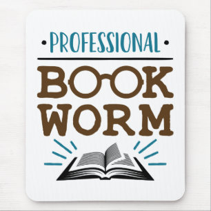 Professionell Bookworm Avid Bok Reader Musmatta