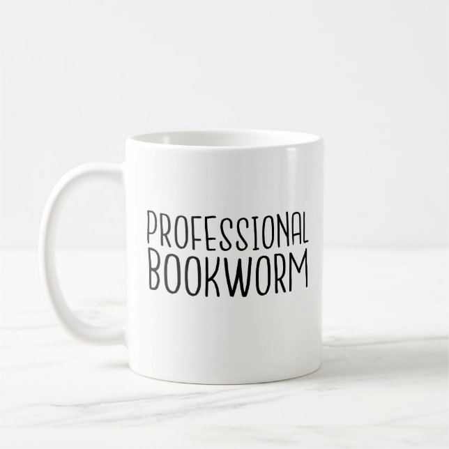 Professionell Bookworm - för bibliotekarier, läsar Kaffemugg (Vänster)