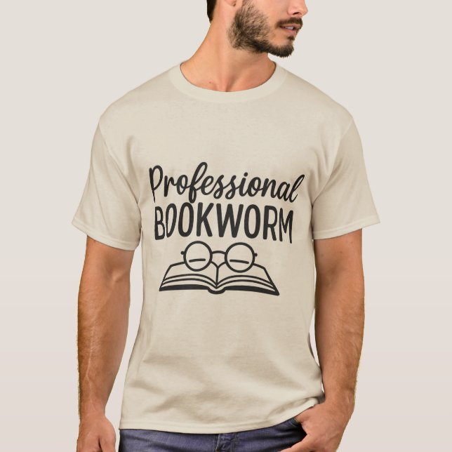 Professionell Bookworm - Roligt Bok Älskare T-Shir T Shirt (Framsida)