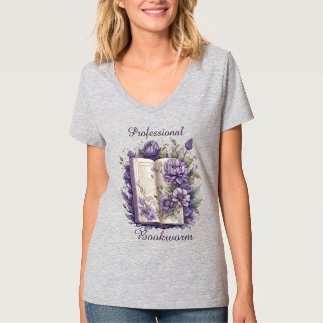 Professionell Bookworm T Shirt (Framsida)