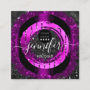 Professionell Boutique Logotyp Glitter Spark, Logo Fyrkantigt Visitkort