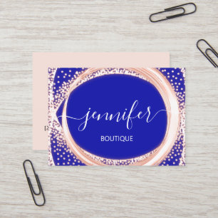 Professionell Boutique Makeup Beauty Rosa Royal Visitkort