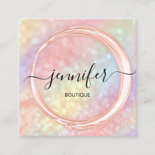 Professionell Boutique Shop Beauty HoloGraph Fyrkantigt Visitkort