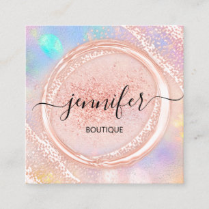 Professionell Boutique Shop Beauty Logotyp Ro Fyrkantigt Visitkort