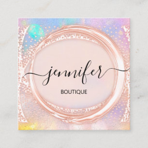 Professionell Boutique Shop Beauty Ro Holograph Fyrkantigt Visitkort
