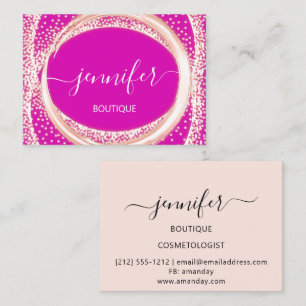 Professionell Boutique Shop Beauty Ro Rosa Visitkort
