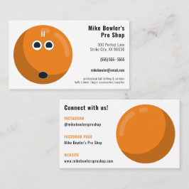Professionell Bowling Pro Shop | ORANGE BOLL Visitkort