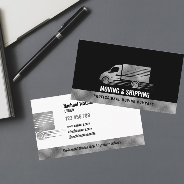 Professionell Box Lastbil Flytta Delivery Hauling Visitkort (Skapare uppladdad)