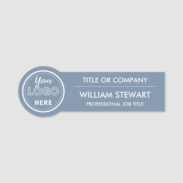 Professionell Brand logotyp Periwinkle Employee Namnbricka (Framsida)