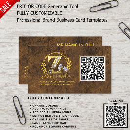 PROFESSIONELL, BRANDADELAD LOGOTYP DESIGN QR CODE- VISITKORT