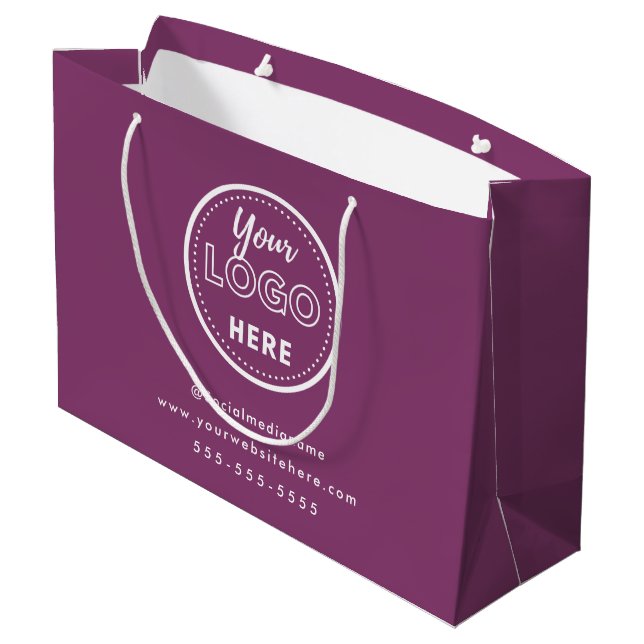 Professionell Branding Minimalist Berry Lila Logot (Baksidan Vinklad)
