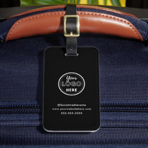 Professionell Branding Minimalist Black Promo Logo Bagagebricka
