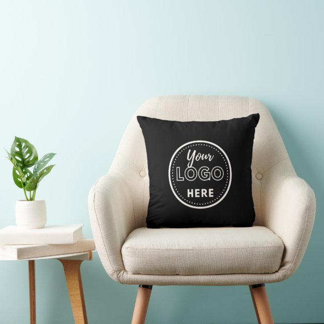 Professionell Branding Minimalist Black Promo Logo Kudde (Stol)