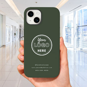 Professionell Branding Minimalist Forest Grönt Log