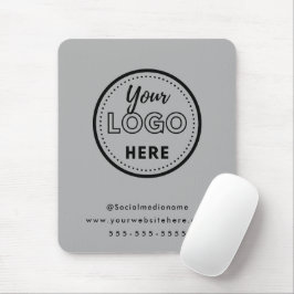 Professionell Branding Minimalist Grått Promo-Logo Musmatta