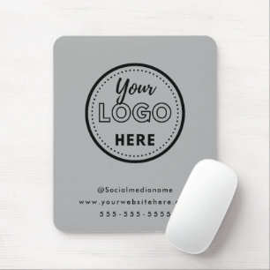 Professionell Branding Minimalist Grått Promo-Logo Musmatta
