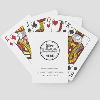 Professionell Branding Minimalist White Promo Logo Casinokort