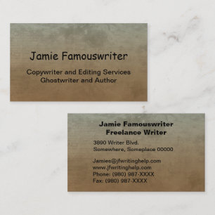 Professionell Brown Abstrakt Freelancer Author Visitkort