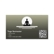 Professionell Brown Yoga-Affärskort med foto
