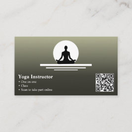 Professionell Brown Yoga-Affärskort med foto Lojalitetskort