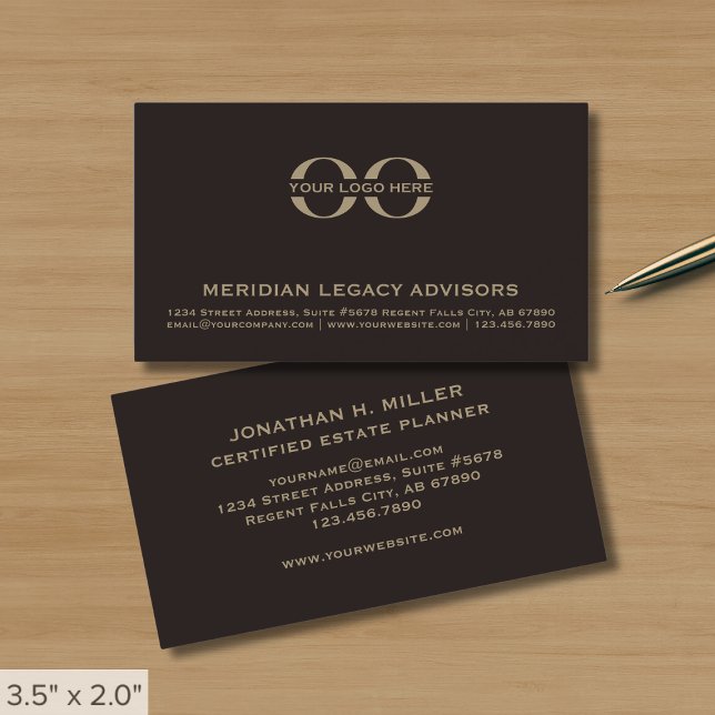 Professionell Brun Anpassningsbar, Logotyp Visitkort (Skapare uppladdad)