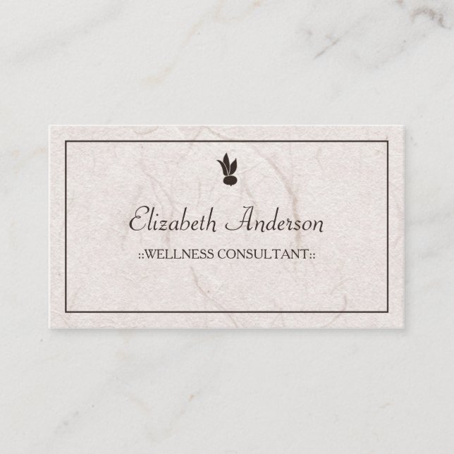 Professionell Brunt näringsämne - enkelt organiskt Visitkort (Framsida)