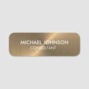 Professionell Brushed Guld Office Namnbricka