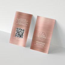Professionell Brushed Metall Guld Ro Logotyp QR-ko