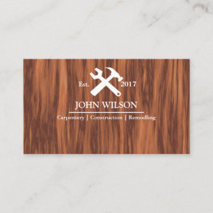 Professionell Builder Carpenter Verktyg Woodworkin Visitkort
