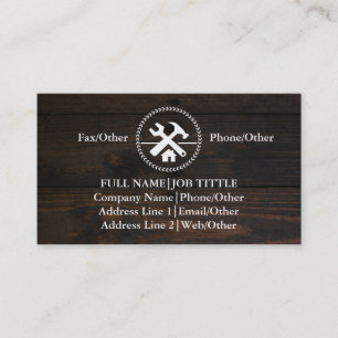 Professionell Builder Carpenter Verktyg Woodworkin Visitkort