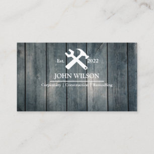 Professionell Builder Carpenter Verktyg Woodworkin Visitkort