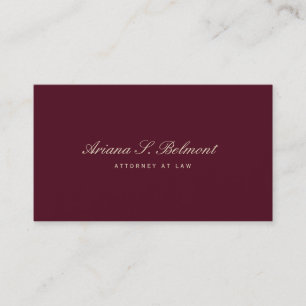 Professionell Burgundy Elegant Attorney Visitkort