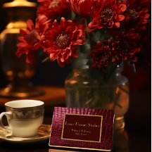 Professionell Burgundy Faux Crokodile Anpassningsb