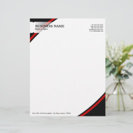 Professionell Business Black Red Brevhuvud